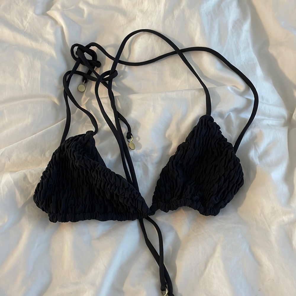 Tori Praver black bikini top size S